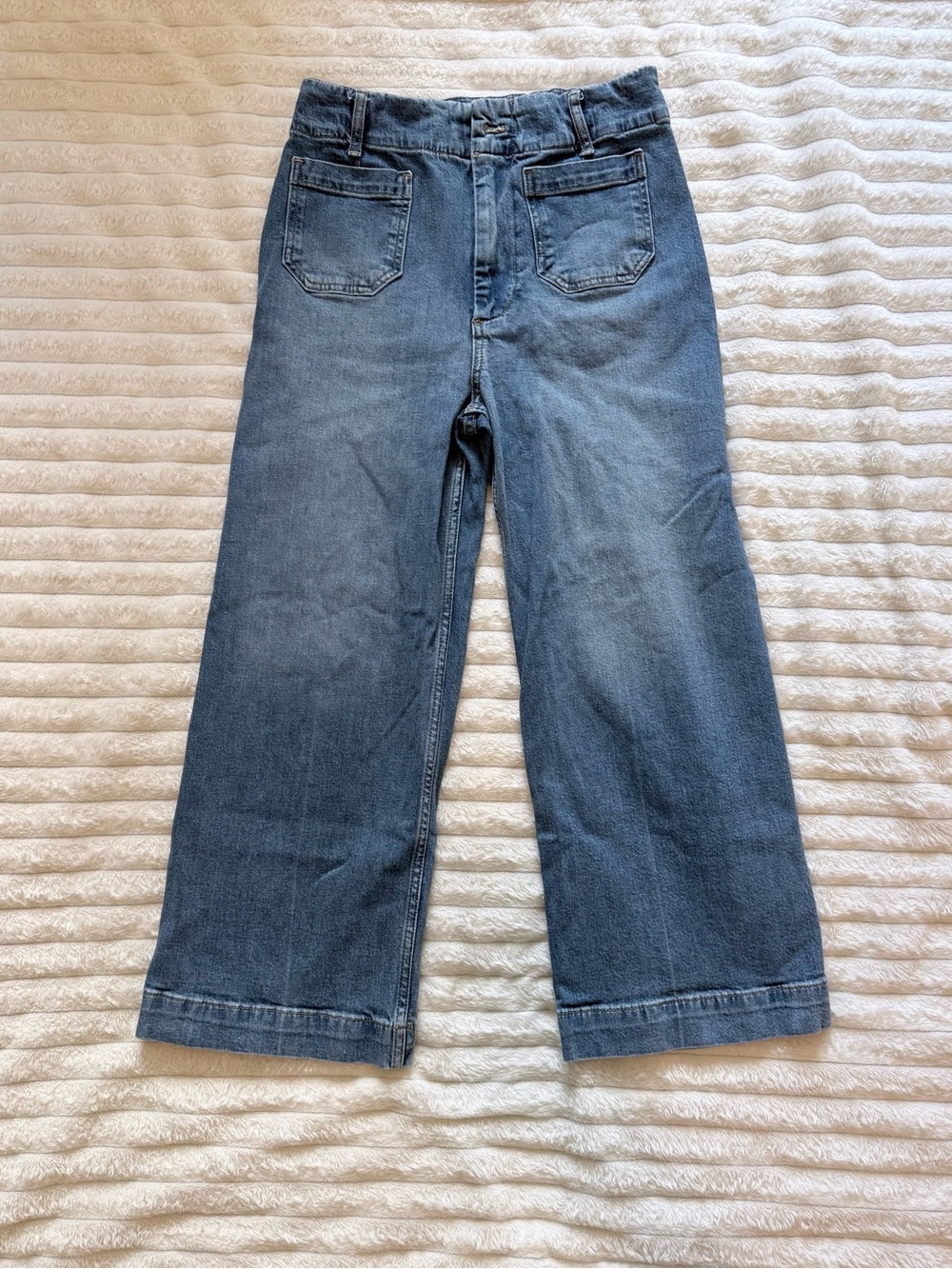 Pilcro Wide-Leg Jeans With Patch Front Pockets